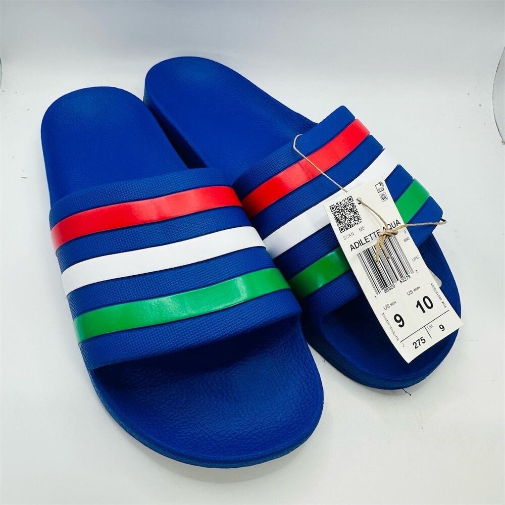 adidas Adilette Aqua Blue Slides | Men's Size 9 / Women's Size 10 | New